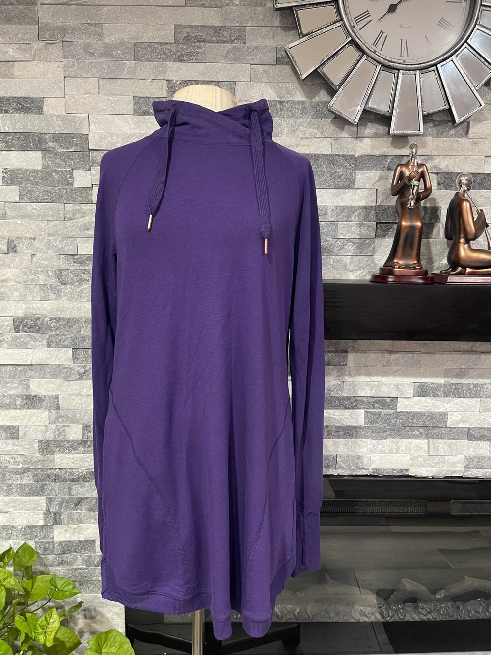 Tek Gear DRYTEK Mock Neck Pullover Purple Pockets Women’s L